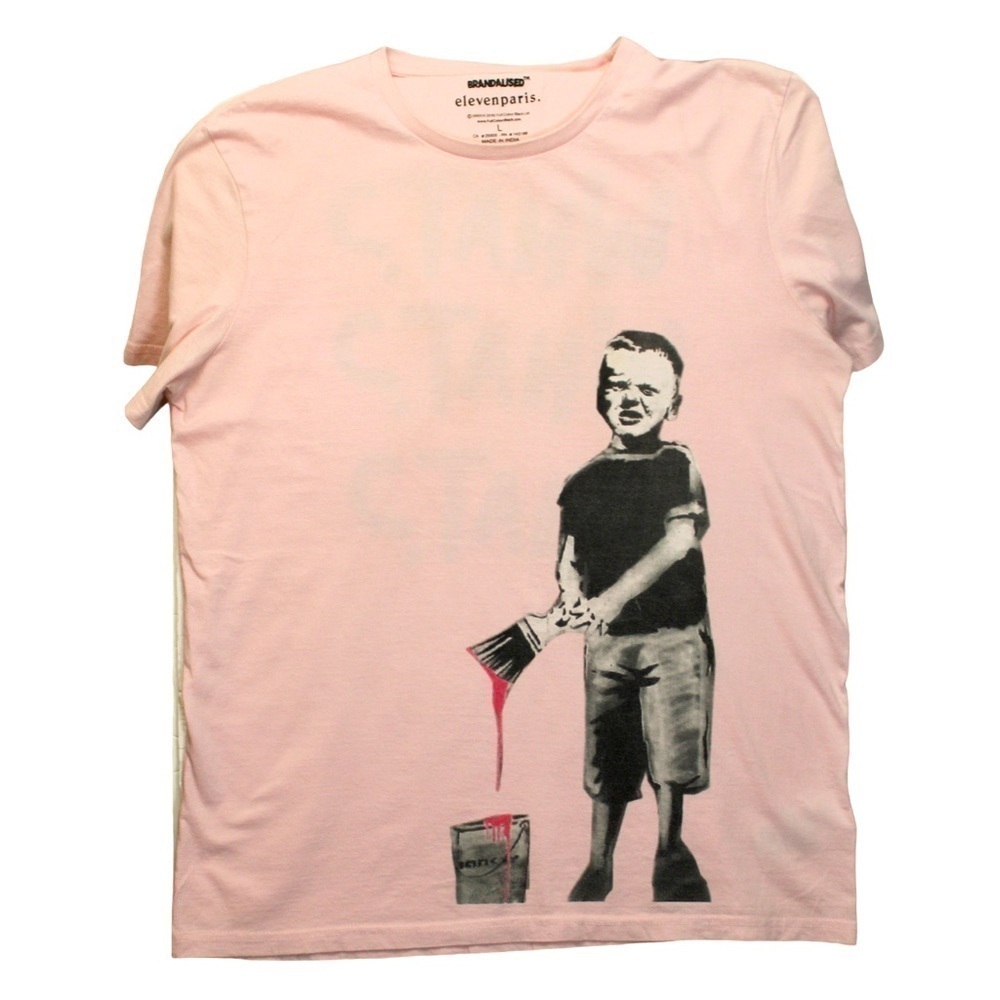 Eleven Paris Graphic Short Sleeve T-Shirt in Pink Size Large